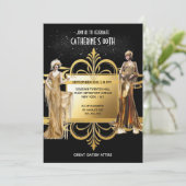1920er Jahre Mädchen von Great Gatsby Flapper Gebu Einladung (Stehend Vorderseite)