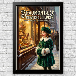 1920er Jahre Vintage Kinder Modewerbung Poster