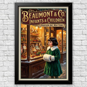 1920er Jahre Vintage Kinder Modewerbung Poster