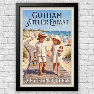 1920er Jahre Vintage Kinder Modewerbung Poster