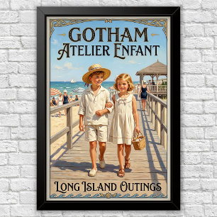 1920er Jahre Vintage Kinder Modewerbung Poster