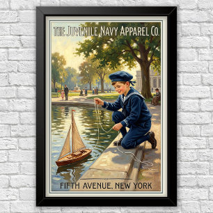 1920er Jahre Vintage Kinder Modewerbung Poster