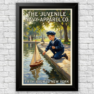 1920er Jahre Vintage Kinder Modewerbung Poster