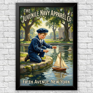 1920er Jahre Vintage Kinder Modewerbung Poster