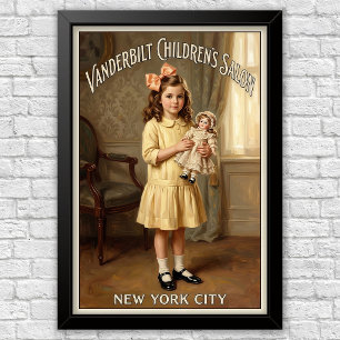 1920er Jahre Vintage Kinder Modewerbung Poster