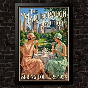 1920er Jahre Vintage Modewerbung Poster