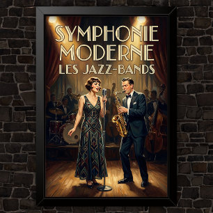 1920er Jahre Vintage Modewerbung Poster