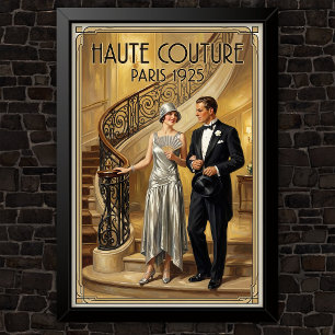 1920er Jahre Vintage Modewerbung Poster