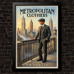 1920er Jahre Vintage Modewerbung Poster