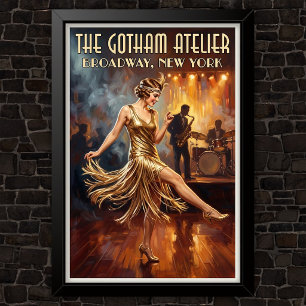 1920er Jahre Vintage Modewerbung Poster