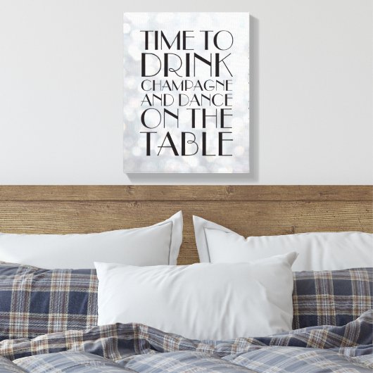 1920er Jahre Zeit, Champagner-Leinwand silber zu t Leinwanddruck (Insitu (Schlafzimmer))