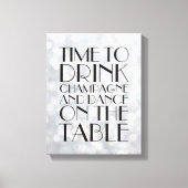 1920er Jahre Zeit, Champagner-Leinwand silber zu t Leinwanddruck (Vorderseite)