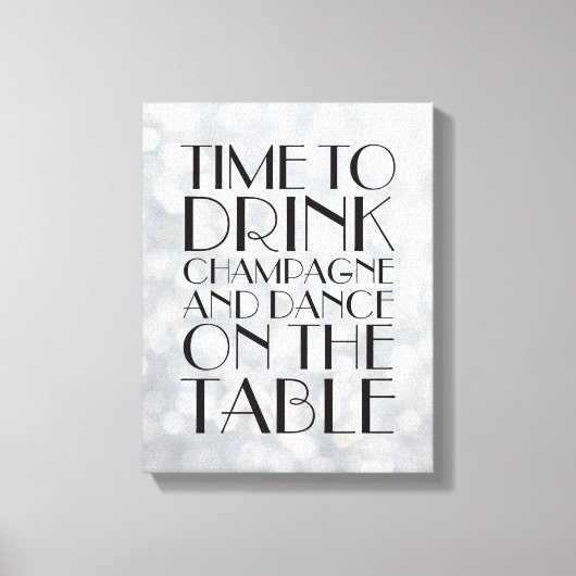 1920er Jahre Zeit, Champagner-Leinwand silber zu t Leinwanddruck (Vorderseite)