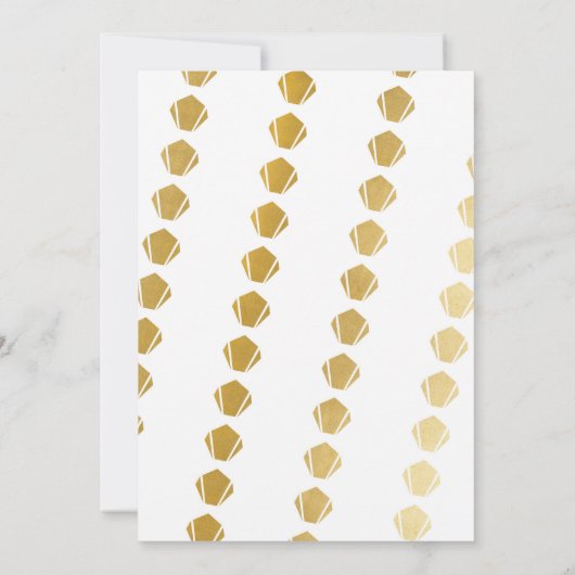 1920er Quinceanera Art Deco Gatsby Gold Einladung (Rückseite)