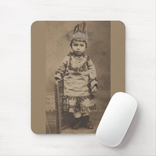 1920er RPPC ein wenig Indianer Mousepad (Mit Mouse)