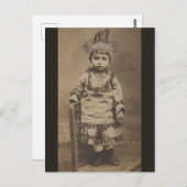 1920er RPPC ein wenig Indianer Postkarte (Vorne/Hinten)