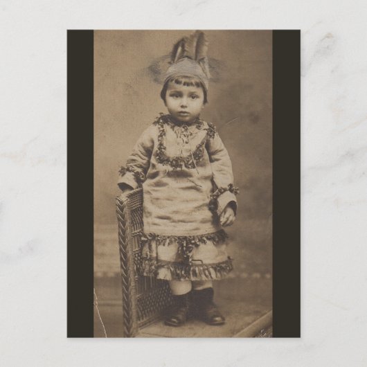 1920er RPPC ein wenig Indianer Postkarte (Vorderseite)