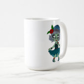 1920er Zombie Flapper Girl Kaffeetasse (VorderseiteRechts)