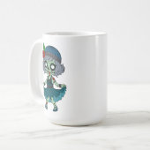 1920er Zombie Flapper Girl Kaffeetasse (Vorderseite Links)