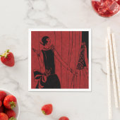 1920s Art Deco Fashion Show Red and Black Serviette (Beispiel)