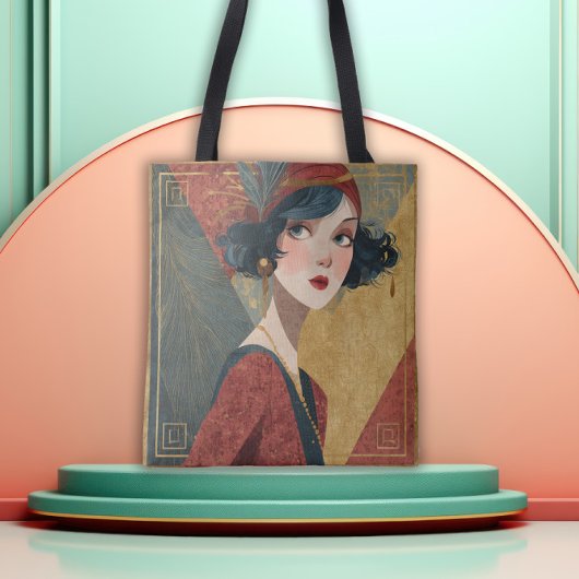 1920's Art Deco Flapper Girl Tasche