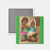 1920s Black Dolls in Love Magnet (Vorderseite/Rückseite)