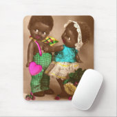 1920s Black Dolls in Love Mousepad (Mit Mouse)