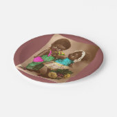 1920s Black Dolls in Love Pappteller (Schrägansicht)