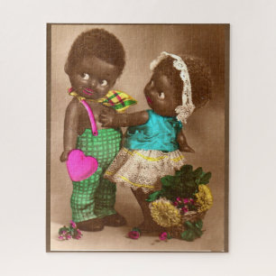 1920s Black Dolls in Love Puzzle