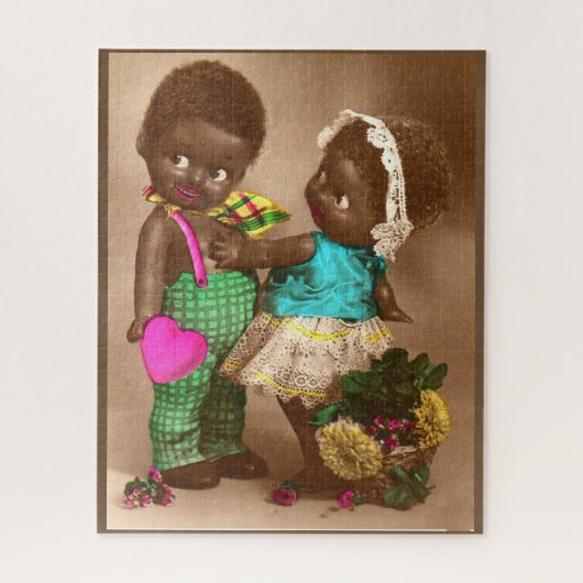 1920s Black Dolls in Love Puzzle (Vertikal)