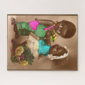 1920s Black Dolls in Love Puzzle (Horizontal)