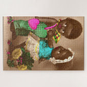 1920s Black Dolls in Love Puzzle (Horizontal)