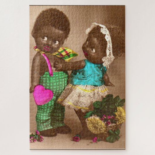 1920s Black Dolls in Love Puzzle (Vertikal)