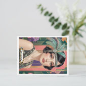1920s Cocktail Elegance Flapper Girl Postkarte (Stehend Vorderseite)