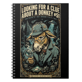 1920s Detective Donkey Noir Comic Notizblock