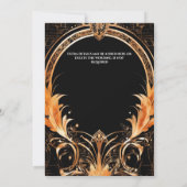 1920's Great Gatsby Flapper Mädchen Retro-Thema Einladung (Rückseite)