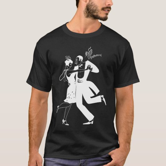 1920's Great Gatsby Glamorous Couple Dancing Class T-Shirt (Vorderseite)