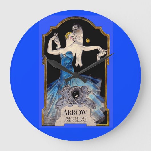 1920s Leyendecker Arrow shirt ad no. 1 Große Wanduhr (Vorderseite)
