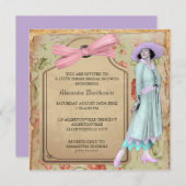 1920's Theme Bridal Shower Invitation Einladung (Vorne/Hinten)