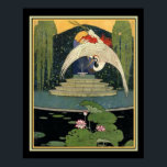 1921 Art Deco Garden Scene 16 x 20 Poster<br><div class="desc">Schöne Art Deco Garden Szene aus 1921 Haus und Garden Cover.</div>