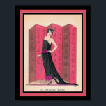 1921 Art Deco Paris Mode Pochoir Poster<br><div class="desc">Vibrant,  Art Deco,  Französisch Mode Pochoir Print "Le Paravant Rouge" ca. 1921-11x14 gezeigt-erhältlich in 8x10 und größere Größen.</div>