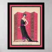 1921 Art Deco Paris Mode Pochoir Poster (Vorne)