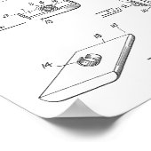 1921 Bicycle Pedal Design Patent Art Print Poster (Ecke)
