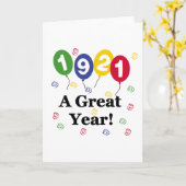 1921 ein großes Jahr-Geburtstag Karte (Gelbe Blume)