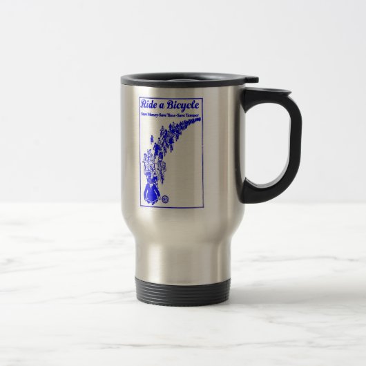 1921 Fahrräder blau Reisebecher (Rechts)