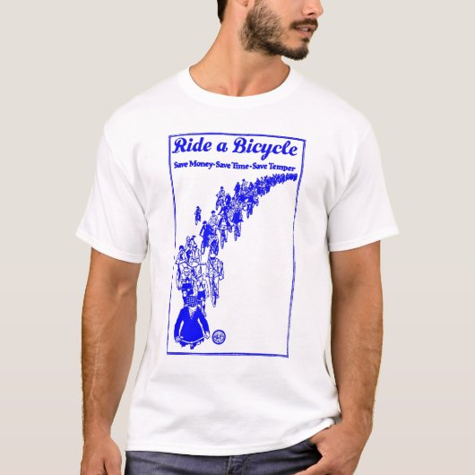 1921 Fahrräder blau T-Shirt (Vorderseite)