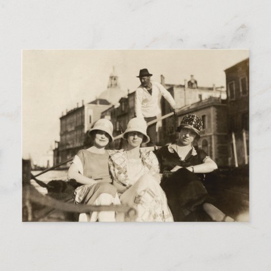 1921 Freundinnen in Venedig Postkarte (Vorderseite)