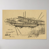 1921 Luftschiff-Flugzeug-Patentkunst Zeichnend Pri Poster (Vorne)