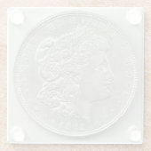 1921 Morgan Silver Dollar Glasuntersetzer (Rückseite)