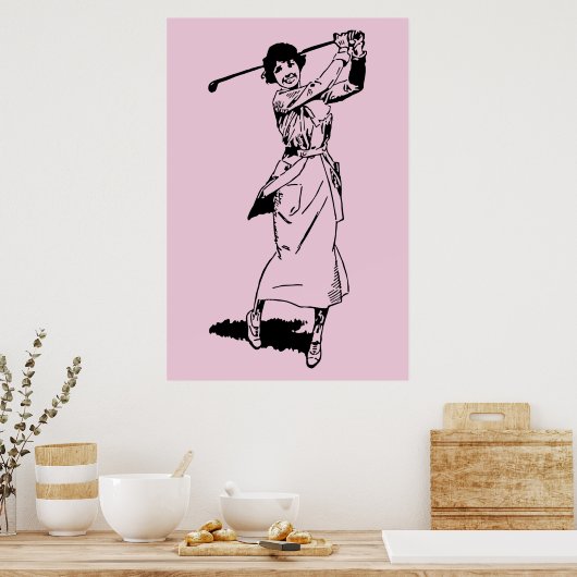 1921 Vintager Golfer Poster (Küche)